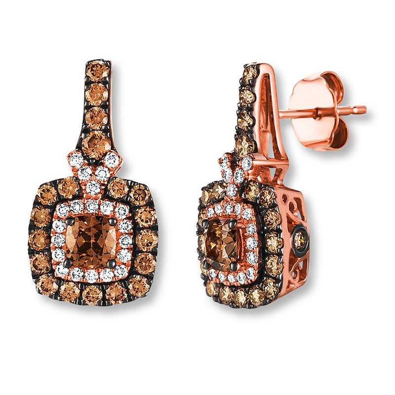 Main Image 1 of Previously Owned Le Vian Chocolate Diamonds 1-1/2 ct tw 14K Strawberry Gold Earrings