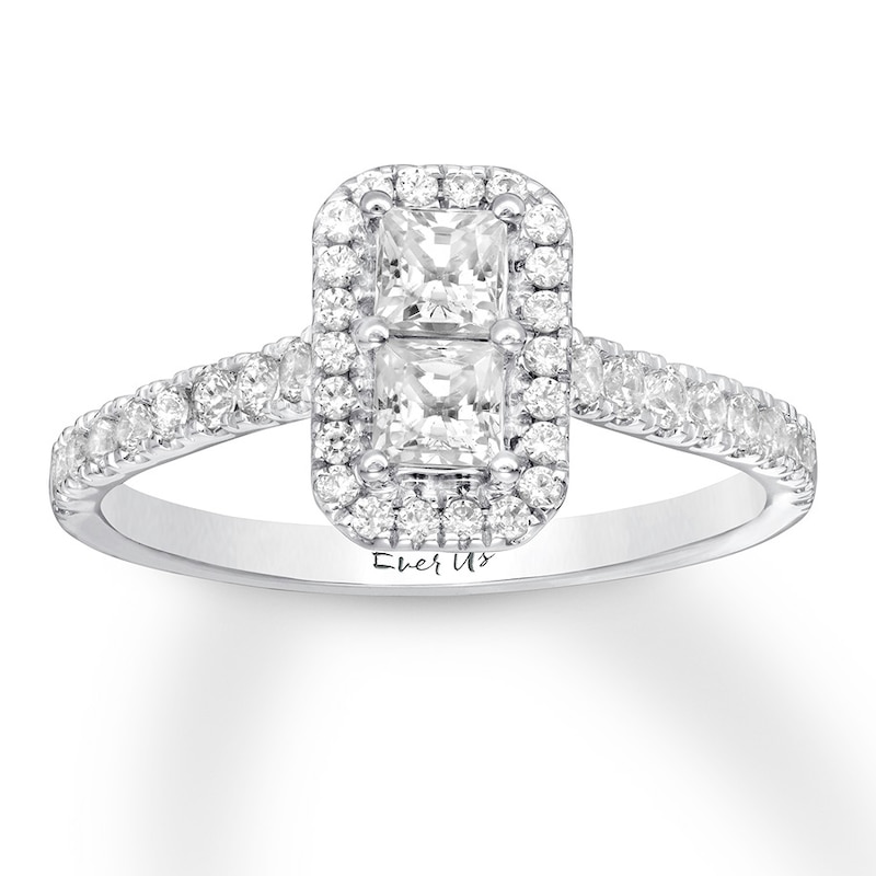 Main Image 1 of Previously Owned Ever Us Diamond Engagement Ring 7/8 ct tw 14K White Gold