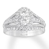 Thumbnail Image 1 of Previously Owned Ever Us Diamond Bridal Set 1 ct tw 14K White Gold