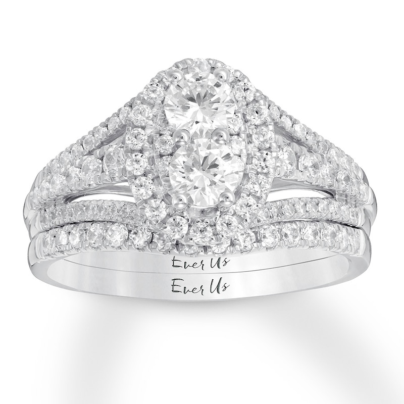 Main Image 1 of Previously Owned Ever Us Diamond Bridal Set 1 ct tw 14K White Gold