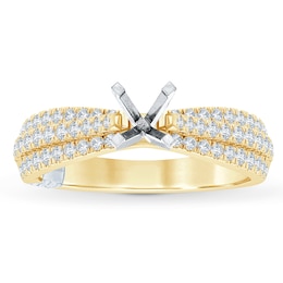 Previously Owned Pnina Tornai Diamond Engagement Ring Setting 1/2 ct tw Round 14K Yellow Gold