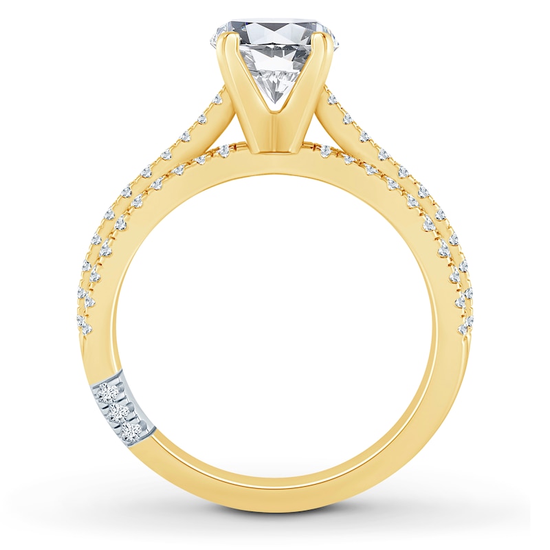 Main Image 2 of Previously Owned Pnina Tornai Diamond Engagement Ring Setting 1/2 ct tw Round 14K Yellow Gold