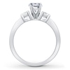 Thumbnail Image 2 of Previously Owned Diamond 3-Stone Engagement Ring Setting 1/4 ct tw Round Platinum