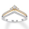 Thumbnail Image 1 of Previously Owned Diamond Promise Ring 1/3 ct tw Round 10K Two-Tone Gold