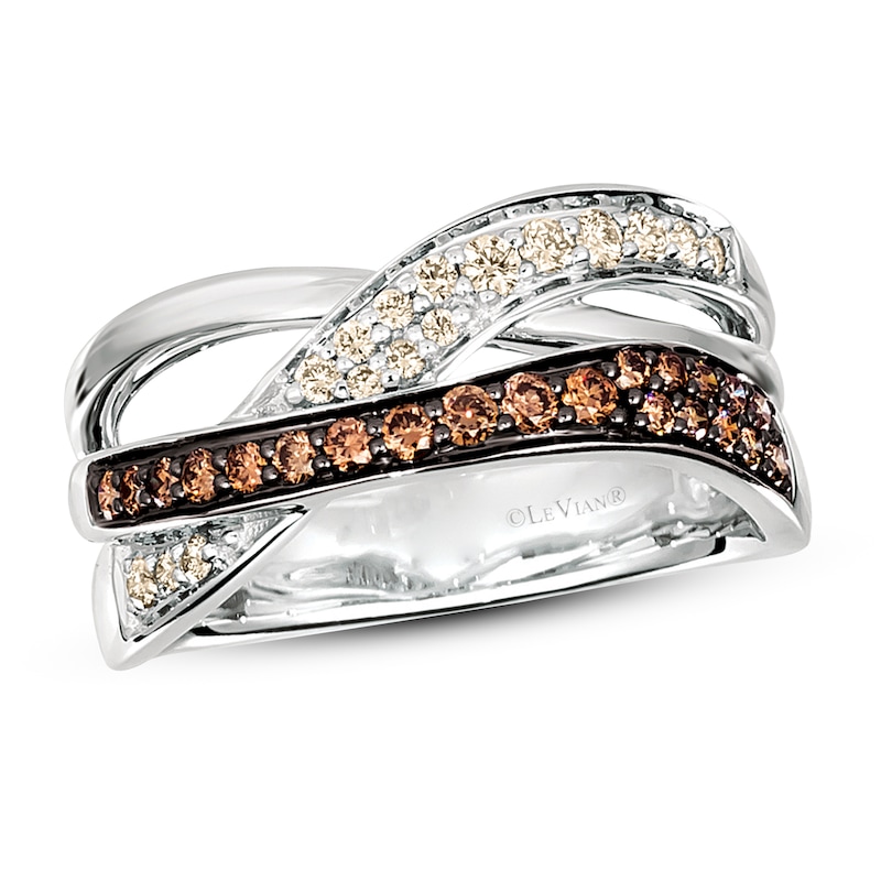Main Image 1 of Previously Owned Le Vian Diamond Ring 3/8 ct tw Round-cut 14K Vanilla Gold