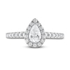 Thumbnail Image 3 of Previously Owned Vera Wang WISH Diamond Engagement Ring 3/4 ct tw Round/Pear-shaped 14K White Gold