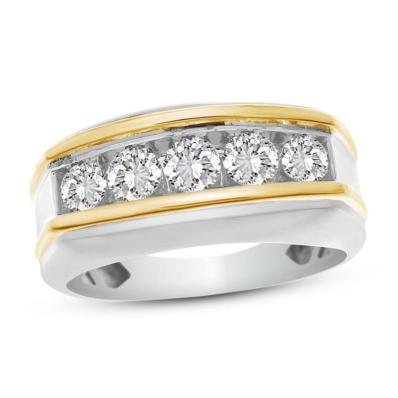 Main Image 1 of Previously Owned Diamond Wedding Band 1 ct tw Round 10K Two-Tone Gold