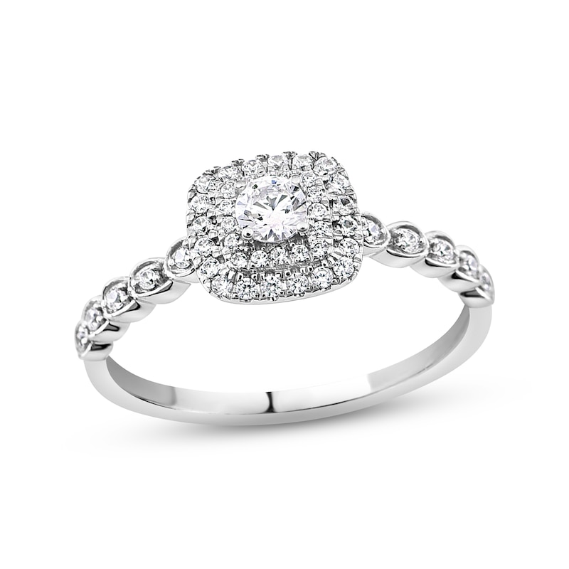 Main Image 1 of Previously Owned Diamond Promise Ring 1/3 ct tw Round 10K White Gold