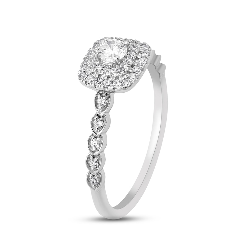 Main Image 2 of Previously Owned Diamond Promise Ring 1/3 ct tw Round 10K White Gold