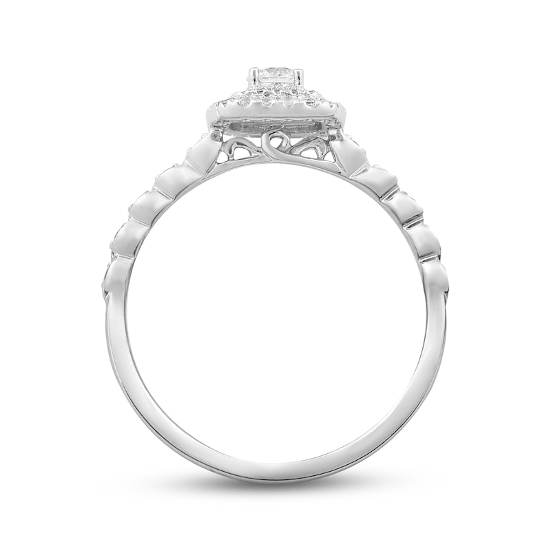 Main Image 3 of Previously Owned Diamond Promise Ring 1/3 ct tw Round 10K White Gold