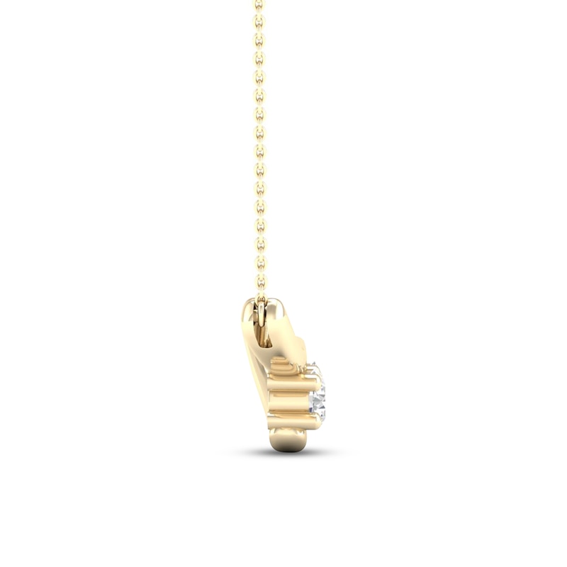 Main Image 3 of Previously Owned Diamond Necklace 1/4 ct tw Round 10K Yellow Gold