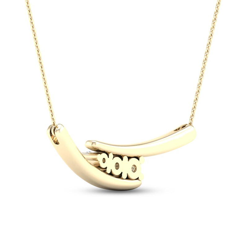 Main Image 4 of Previously Owned Diamond Necklace 1/4 ct tw Round 10K Yellow Gold