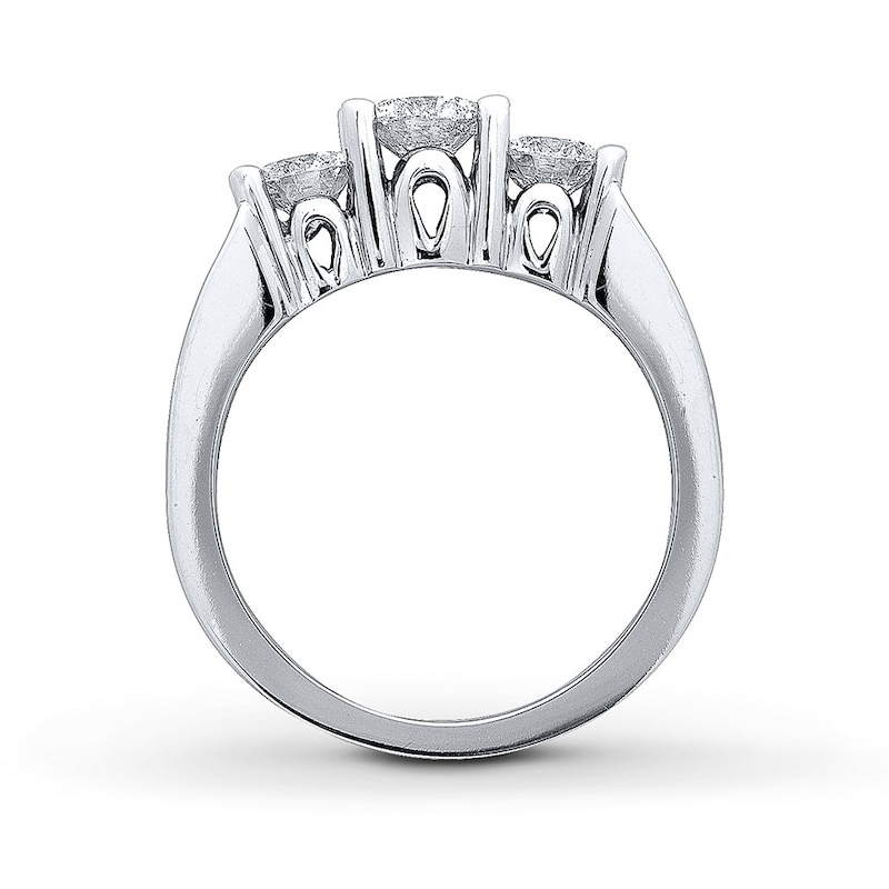 Main Image 2 of Previously Owned THE LEO Diamond Three-Stone Engagement Ring 2 ct tw 18K White Gold & Platinum