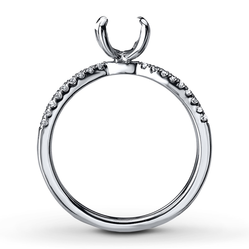 Main Image 2 of Previously Owned Diamond Bridal Setting 1/4 ct tw Round-cut 14K White Gold