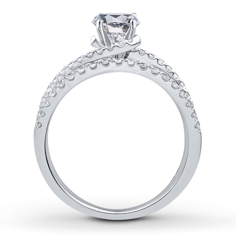 Main Image 2 of Previously Owned Diamond Ring Setting 5/8 ct tw Round-cut 14K White Gold