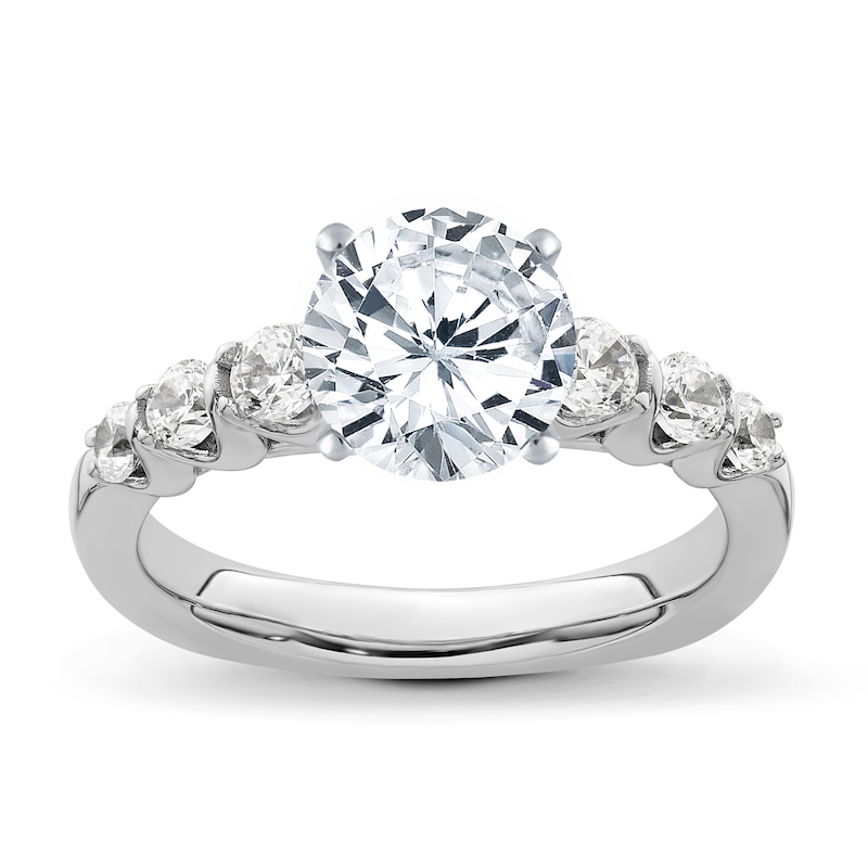 Main Image 3 of Previously Owned Diamond Engagement Ring Setting 1/2 ct tw Round 18K White Gold