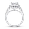 Thumbnail Image 2 of Previously Owned Princess-Cut Quad Diamond Fashion Ring 2 ct tw 14K White Gold