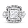 Thumbnail Image 3 of Previously Owned Diamond Engagement Ring 2 3/4 ct tw Princess/Round 14K White Gold