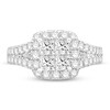 Thumbnail Image 3 of Previously Owned Diamond Engagement Ring 1-3/4 ct tw Round/Princess 14K White Gold