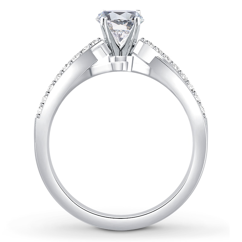 Main Image 2 of Previously Owned Diamond Engagement Ring Setting 1/5 ct tw Round 14K White Gold