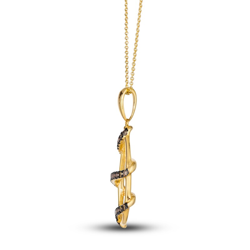 Main Image 2 of Previously Owned Le Vian Wrapped In Chocolate Diamond Necklace 3/4 ct tw Round 14K Honey Gold 19"