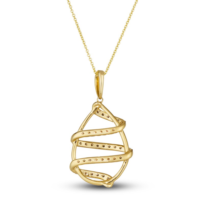 Main Image 3 of Previously Owned Le Vian Wrapped In Chocolate Diamond Necklace 3/4 ct tw Round 14K Honey Gold 19"