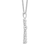 Thumbnail Image 2 of Previously Owned Diamond Cross Necklace 1 ct tw Round 14K White Gold 18"