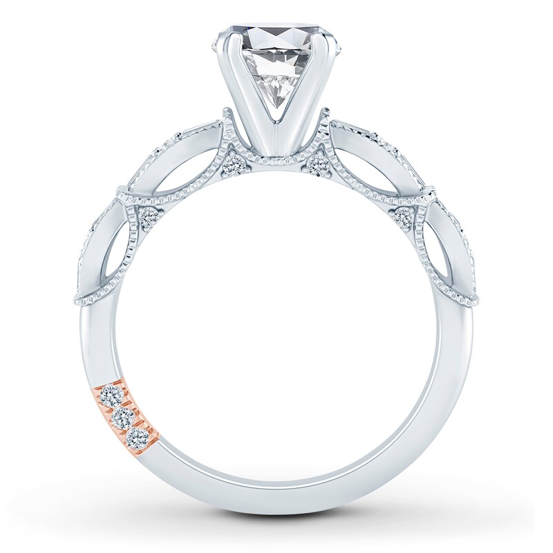 Main Image 2 of Previously Owned Pnina Tornai Diamond Engagement Ring Setting 1/4 ct tw Round/Baguette 14K White Gold