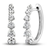 Thumbnail Image 2 of Previously Owned Diamond Hoop Earrings 1 ct tw Round 14K White Gold