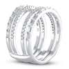 Thumbnail Image 2 of Previously Owned Diamond Enhancer Ring 1 ct tw Round/Baguette 14K White Gold