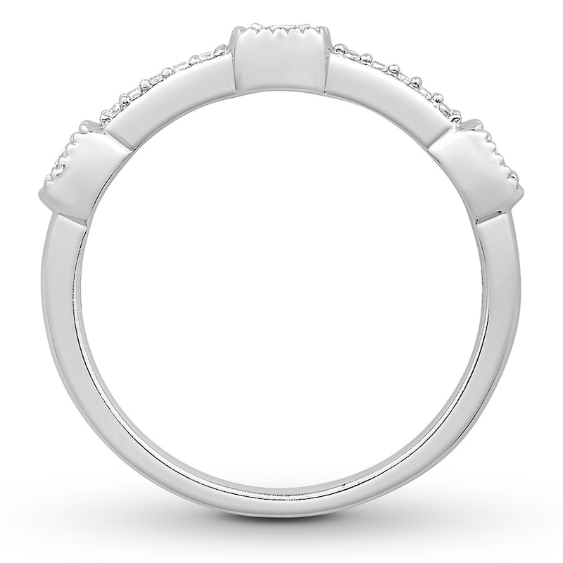 Main Image 2 of Previously Owned Colorless Diamond Anniversary Band 1/3 ct tw 14K White Gold