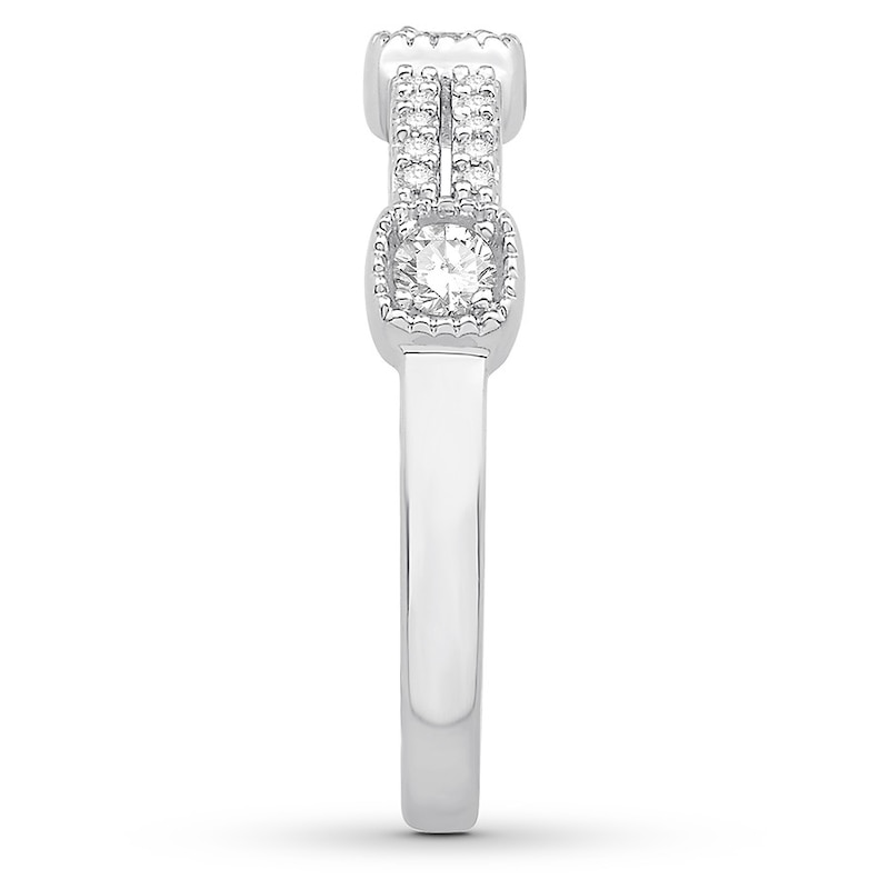 Main Image 3 of Previously Owned Colorless Diamond Anniversary Band 1/3 ct tw 14K White Gold