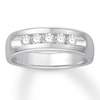 Thumbnail Image 1 of Previously Owned Men's Diamond Band 1/2 ct tw Round-cut 14K White Gold