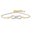 Thumbnail Image 1 of Previously Owned Diamond Infinity Bolo Bracelet 1/5 ct tw Round 10K Yellow Gold