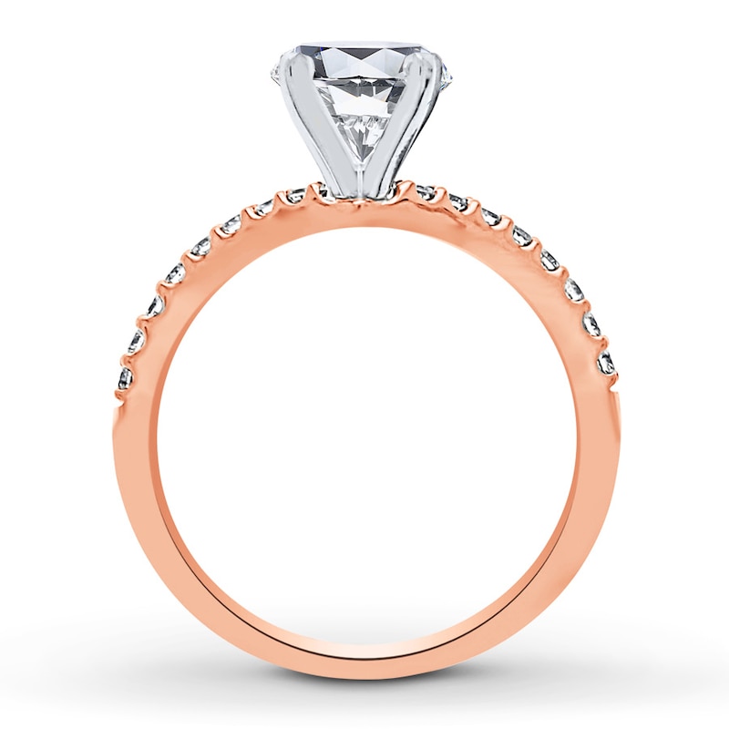 Main Image 2 of Previously Owned Diamond Engagement Ring Setting 1/5 ct tw 14K Rose Gold