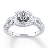 Thumbnail Image 1 of Previously Owned Diamond Ring Setting 3/8 carat tw Princess-cut 14K White Gold