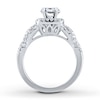 Thumbnail Image 2 of Previously Owned Diamond Ring Setting 3/8 carat tw Princess-cut 14K White Gold