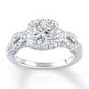 Thumbnail Image 3 of Previously Owned Diamond Ring Setting 3/8 carat tw Princess-cut 14K White Gold
