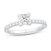 Thumbnail Image 1 of Previously Owned Diamond Engagement Ring 1-1/8 ct tw Princess/Round 14K White Gold