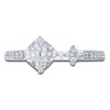 Thumbnail Image 3 of Previously Owned Diamond 2-Stone Cuff Ring 1/2 ct tw Round 10K White Gold