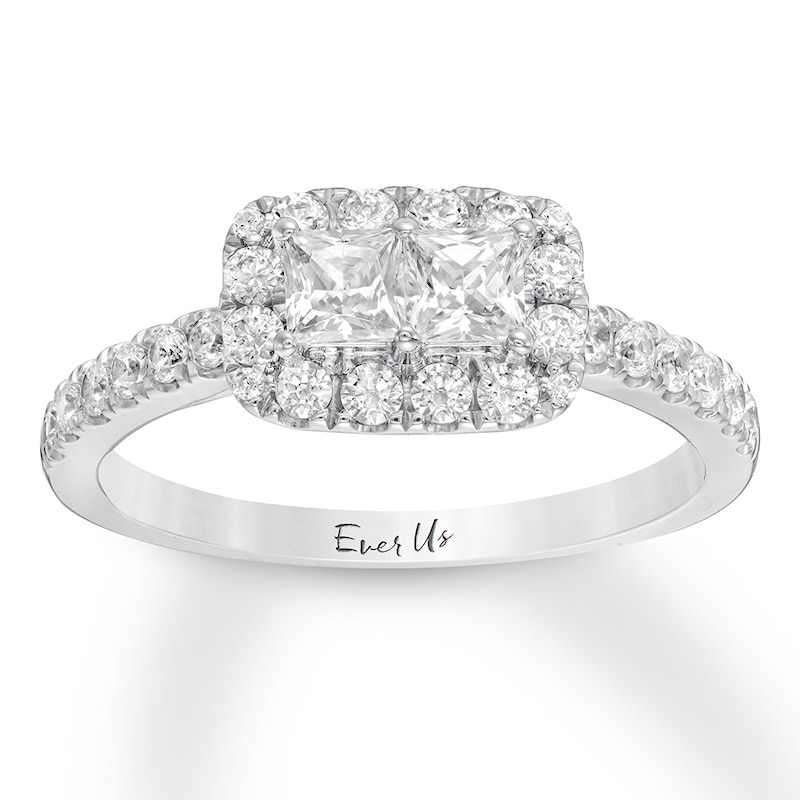 Main Image 1 of Previously Owned Ever Us Diamond Engagement Ring 7/8 ct tw 14K White Gold