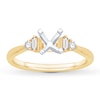 Thumbnail Image 1 of Previously Owned Diamond Engagement Ring Setting 1/5 ct tw Round/Baguette 14K Yellow Gold