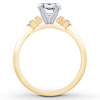 Thumbnail Image 2 of Previously Owned Diamond Engagement Ring Setting 1/5 ct tw Round/Baguette 14K Yellow Gold