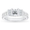 Thumbnail Image 1 of Previously Owned Diamond Ring Setting 7/8 ct tw Princess/Round 14K White Gold