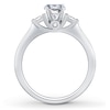 Thumbnail Image 2 of Previously Owned Diamond Ring Setting 7/8 ct tw Princess/Round 14K White Gold