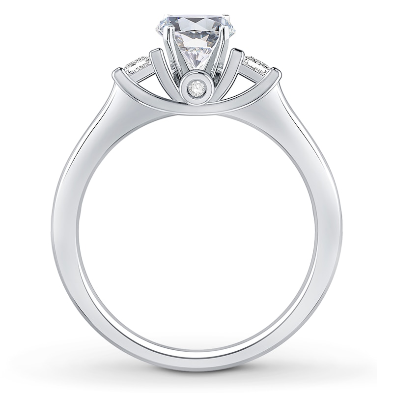 Main Image 2 of Previously Owned Diamond Ring Setting 7/8 ct tw Princess/Round 14K White Gold