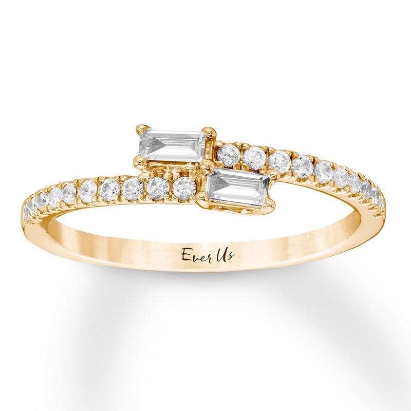 Main Image 1 of Previously Owned Ever Us Diamond Ring 1/4 ct tw 10K Yellow Gold