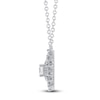 Thumbnail Image 3 of Previously Owned Diamond Necklace 1/2 ct tw Round 10K White Gold