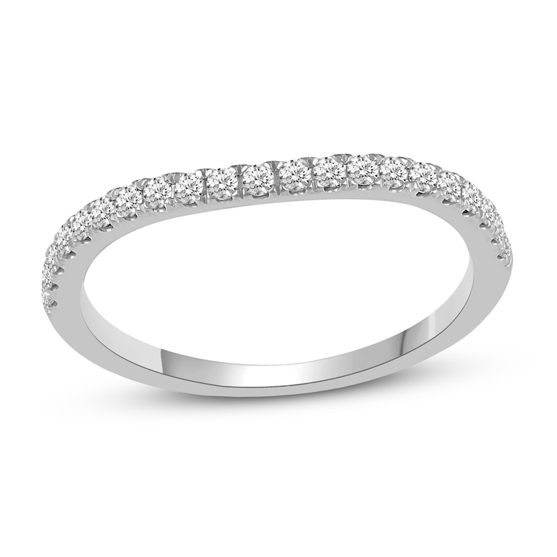 Main Image 1 of Previously Owned Diamond Wedding Band 1/2 ct tw Round 14K White Gold