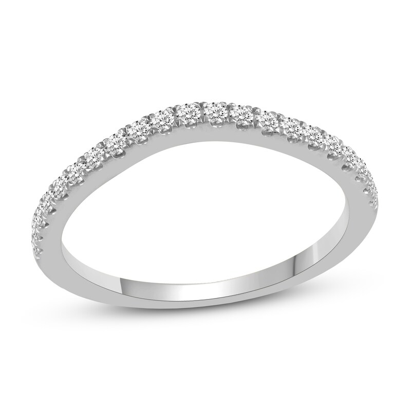 Main Image 2 of Previously Owned Diamond Wedding Band 1/2 ct tw Round 14K White Gold